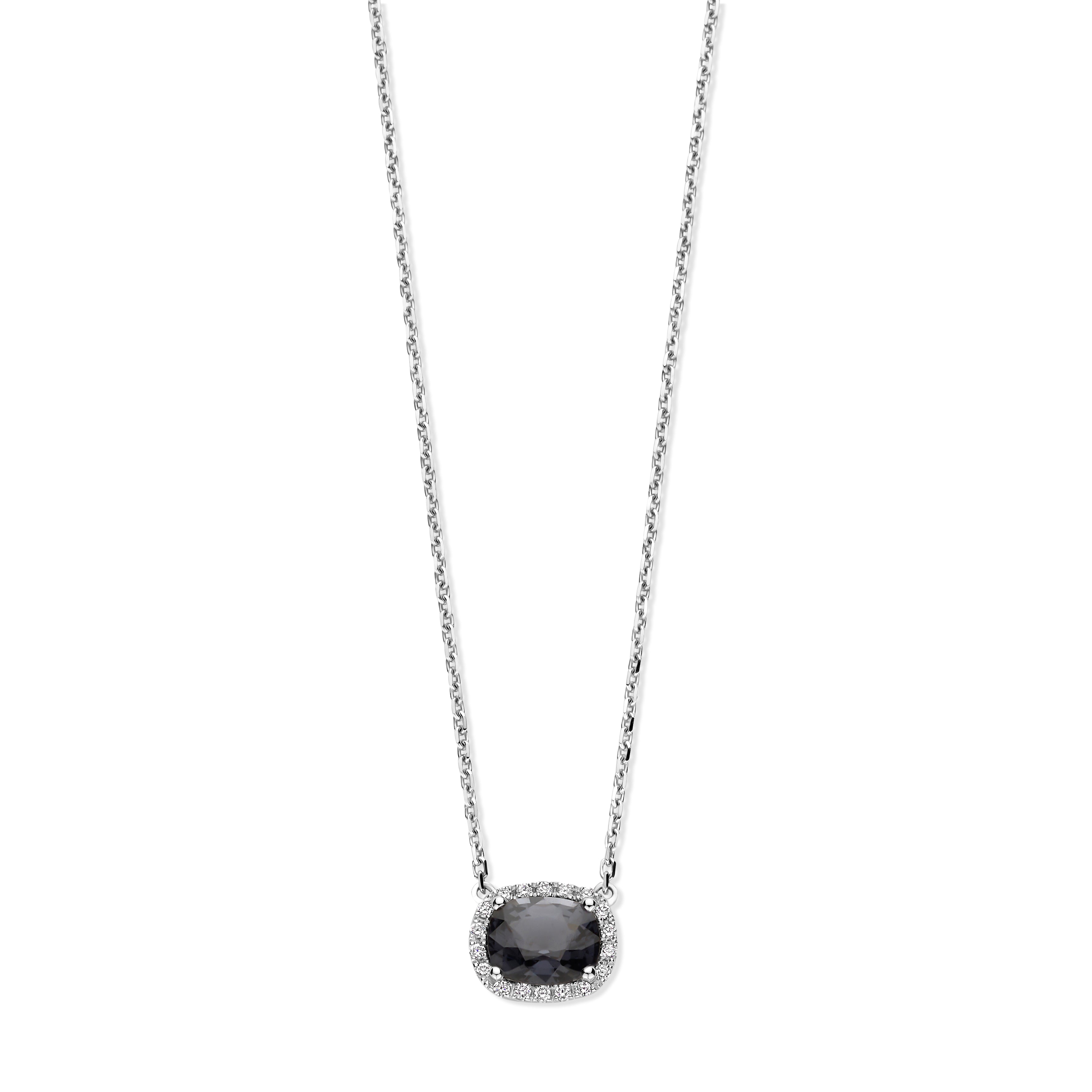Black Spinel Halo Pendant