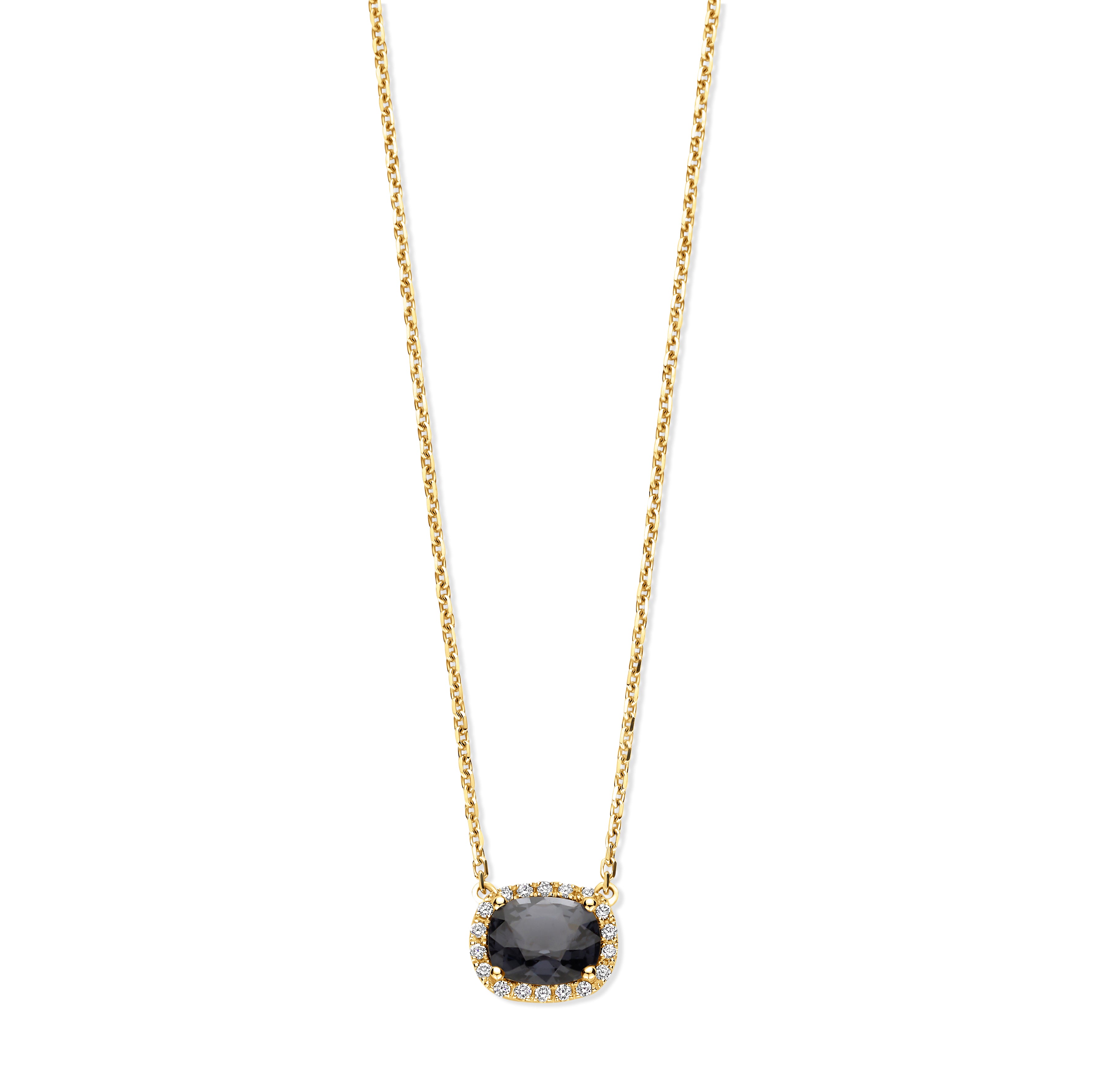 Black Spinel Halo Pendant