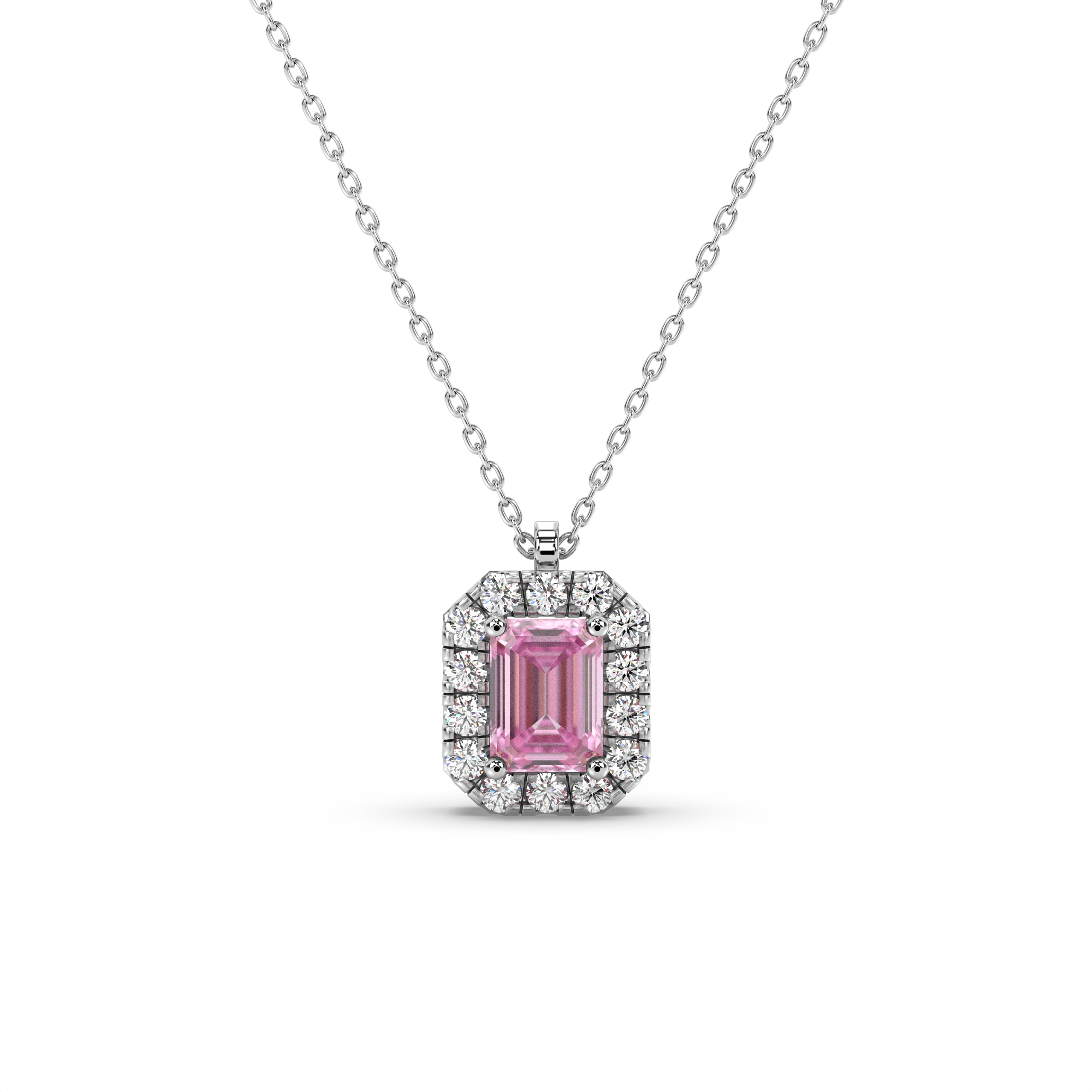 Blush Edge Halo Pendant