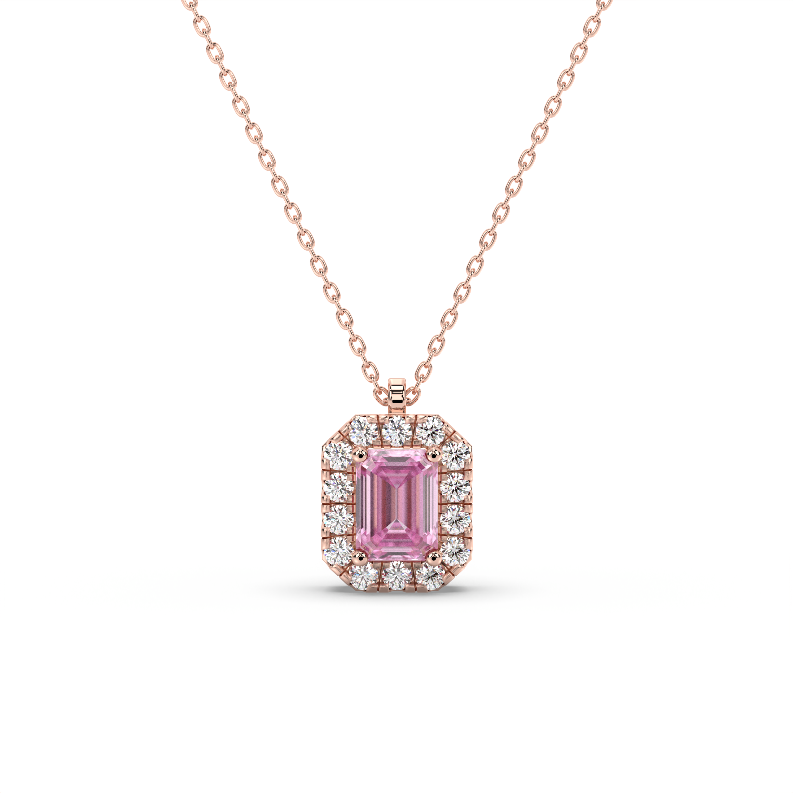 Blush Edge Halo Pendant