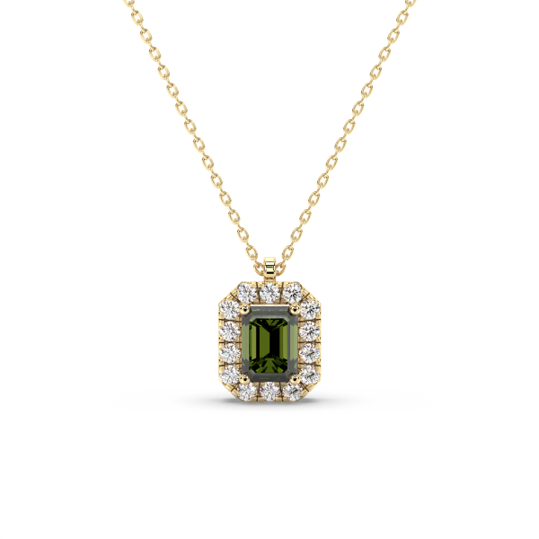 Verdant Edge Halo Pendant