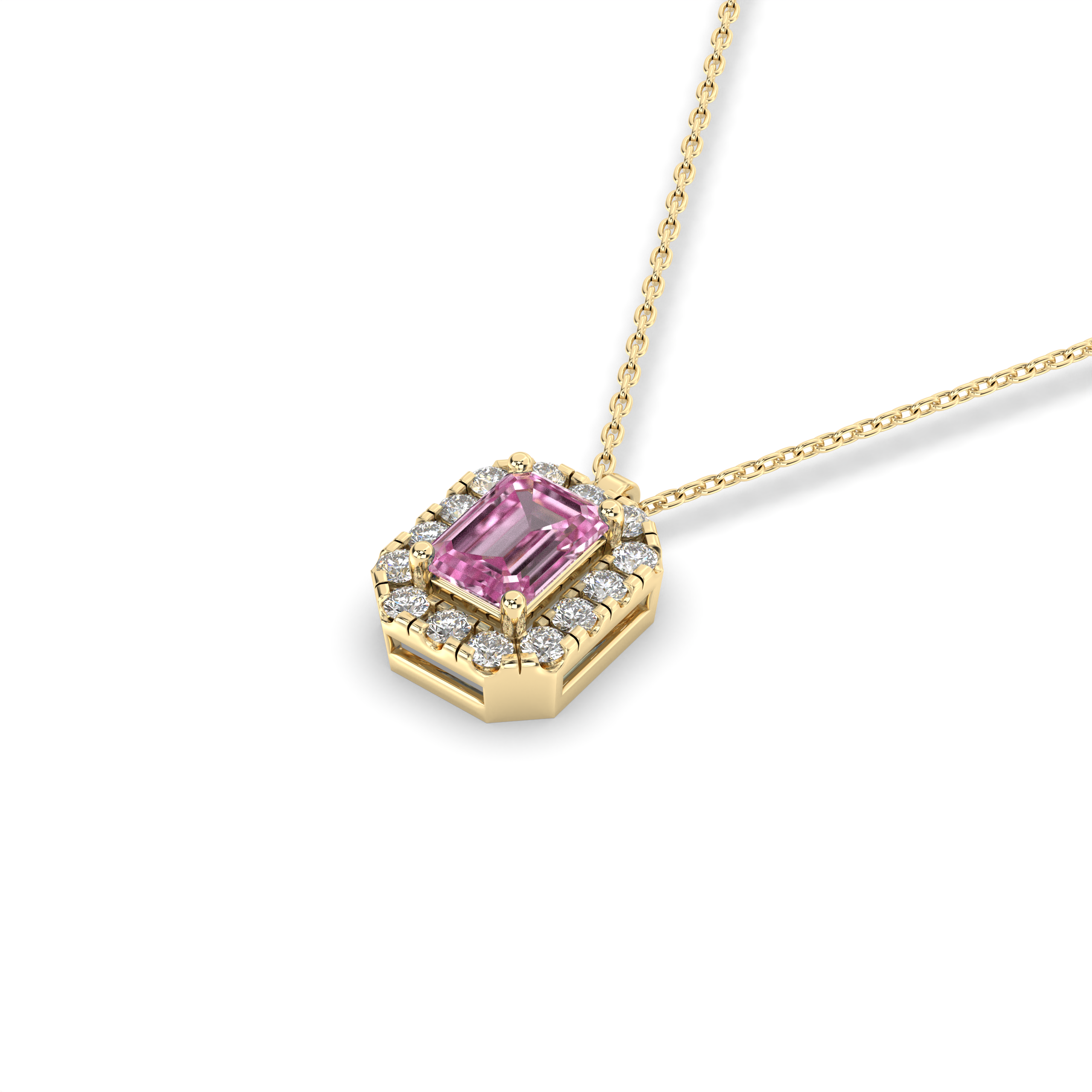 Blush Edge Halo Pendant