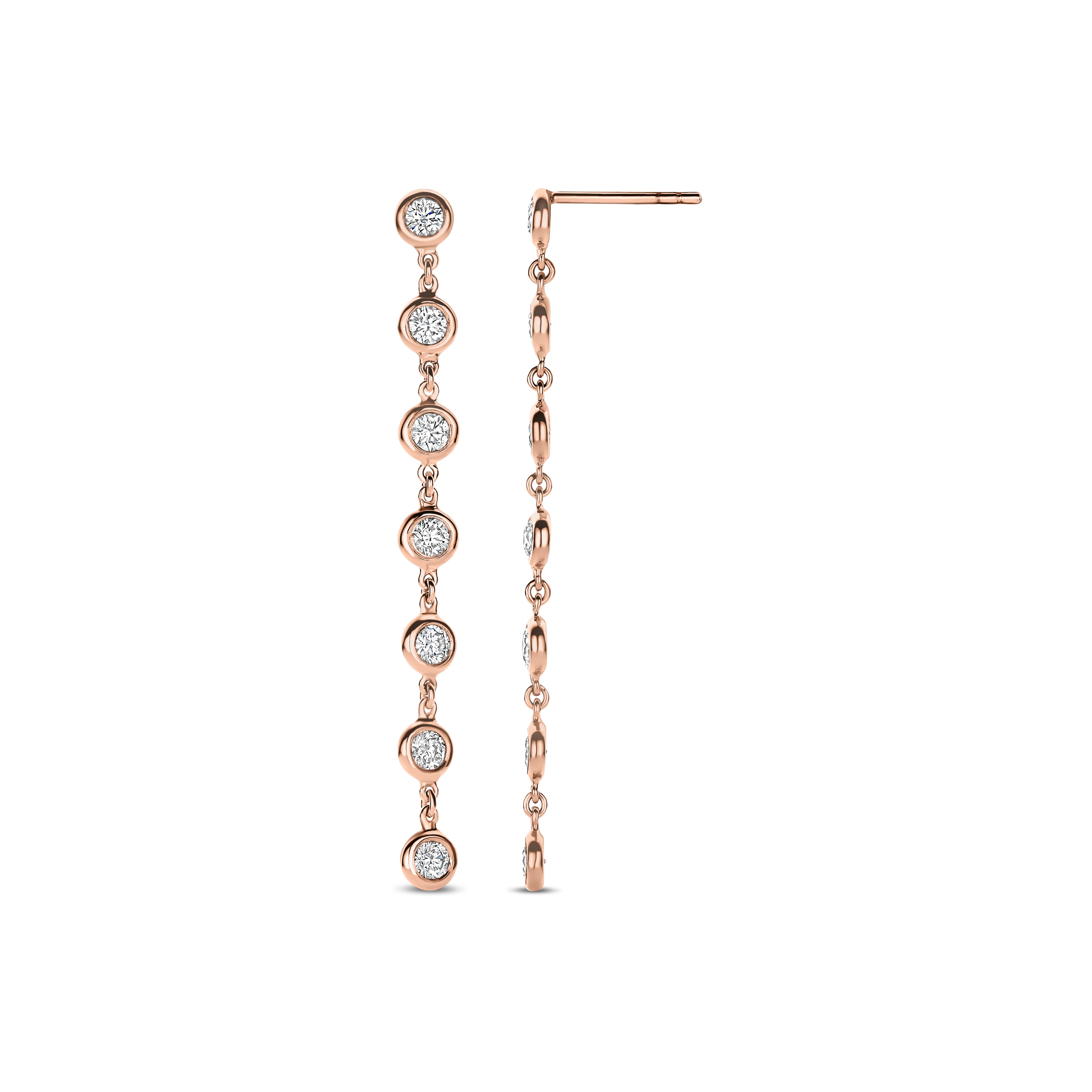Bezel Petite Line Earrings