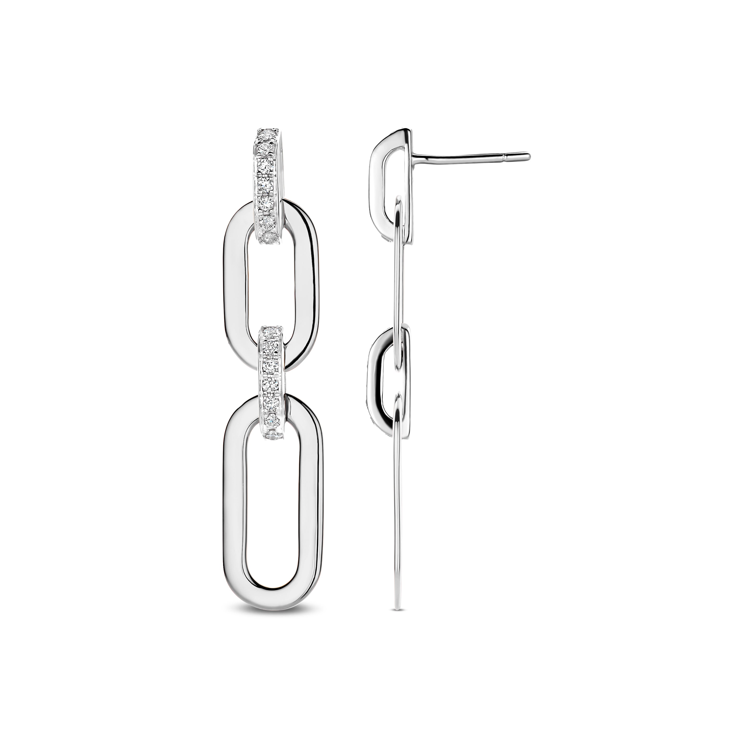 Two Tone Link Earrings
