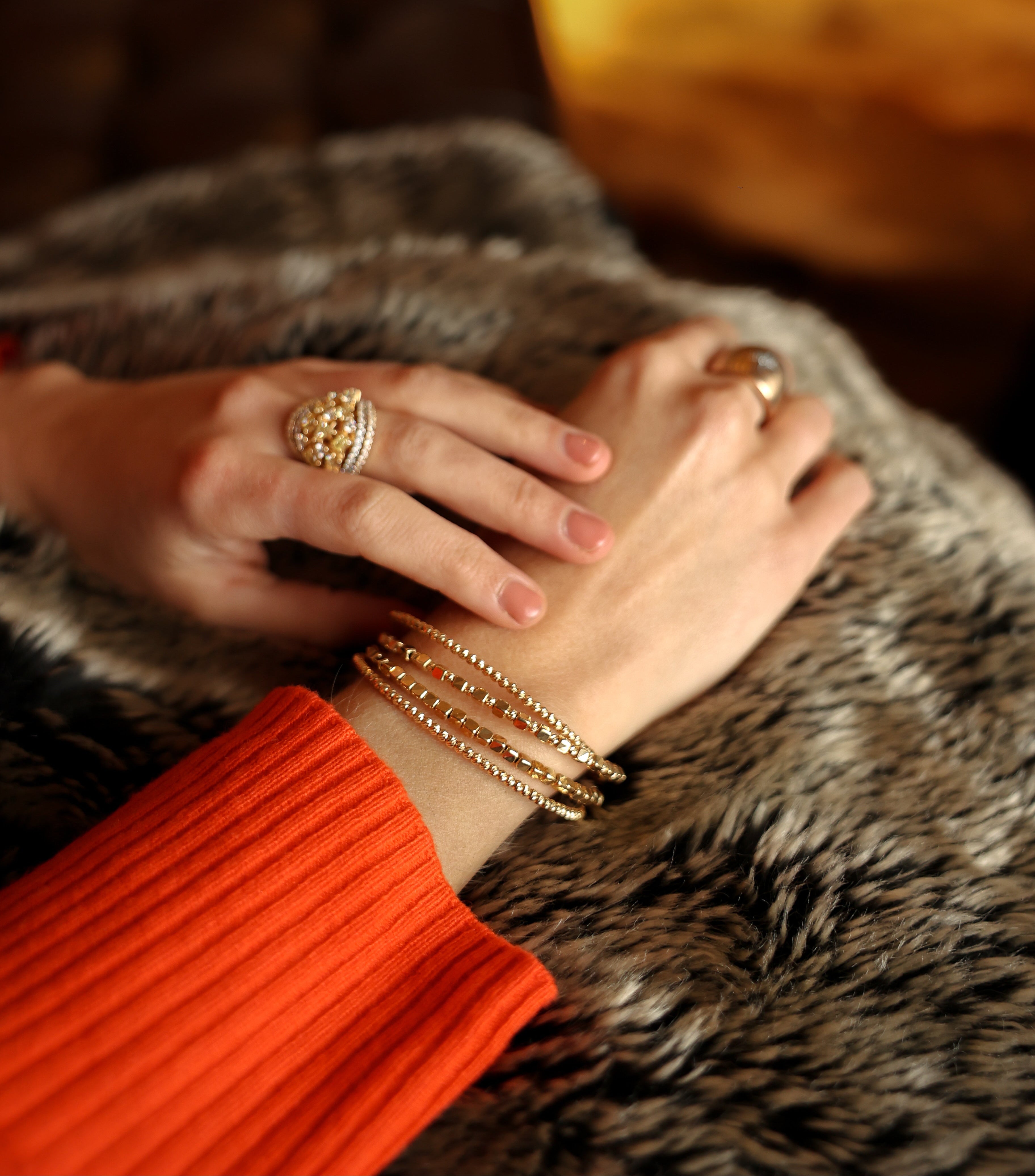 Gold Beaded Bracelet