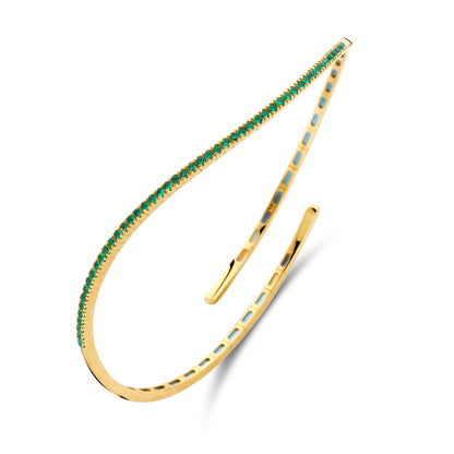 Wave Emerald Bangle