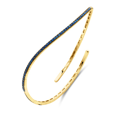 Wave Sapphire Bangle