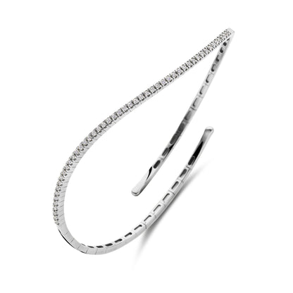 Wave Diamond Bangle