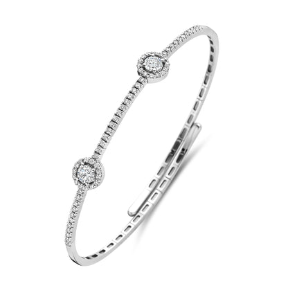 Dual Halo Lab Diamond Bangle