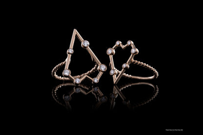 First Size Geometric Heart Ring