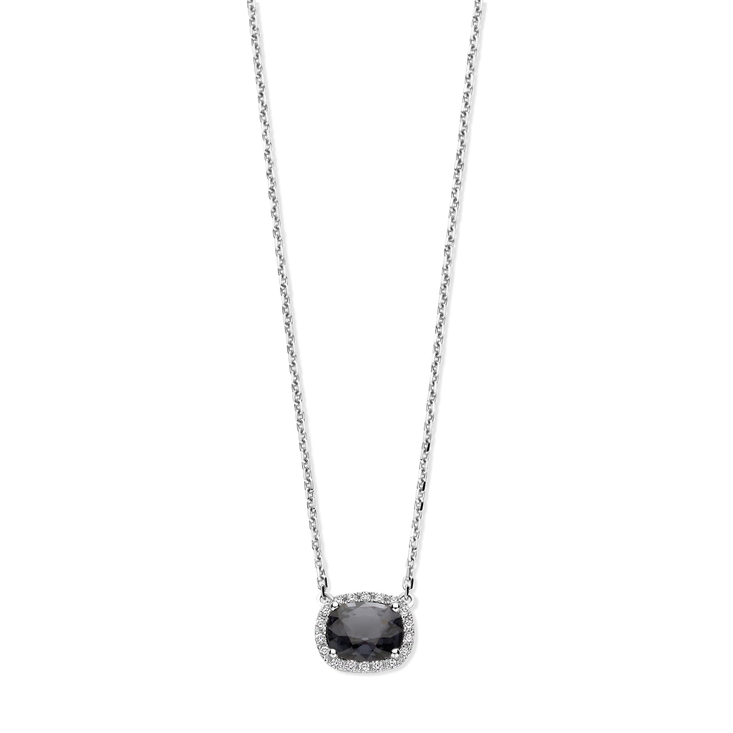Black Spinel Halo Pendant