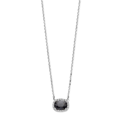 Black Spinel Halo Pendant