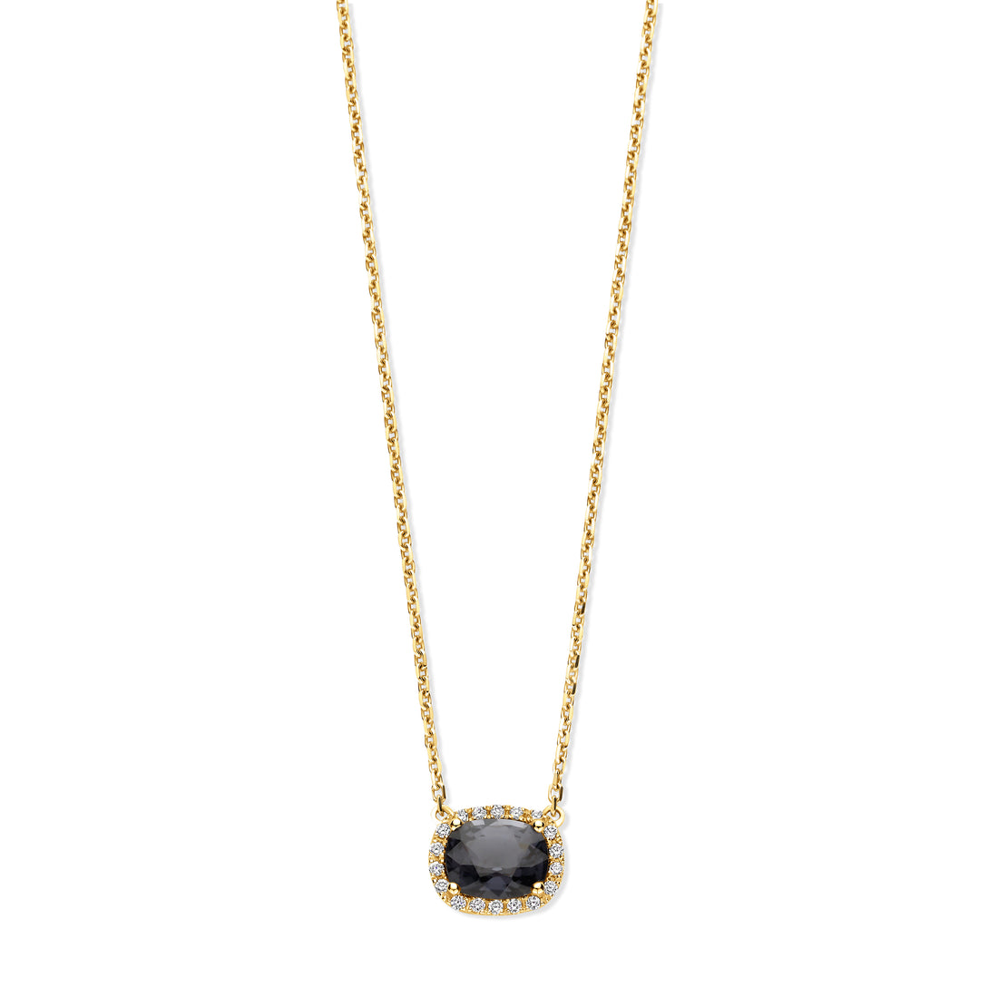 Black Spinel Halo Pendant