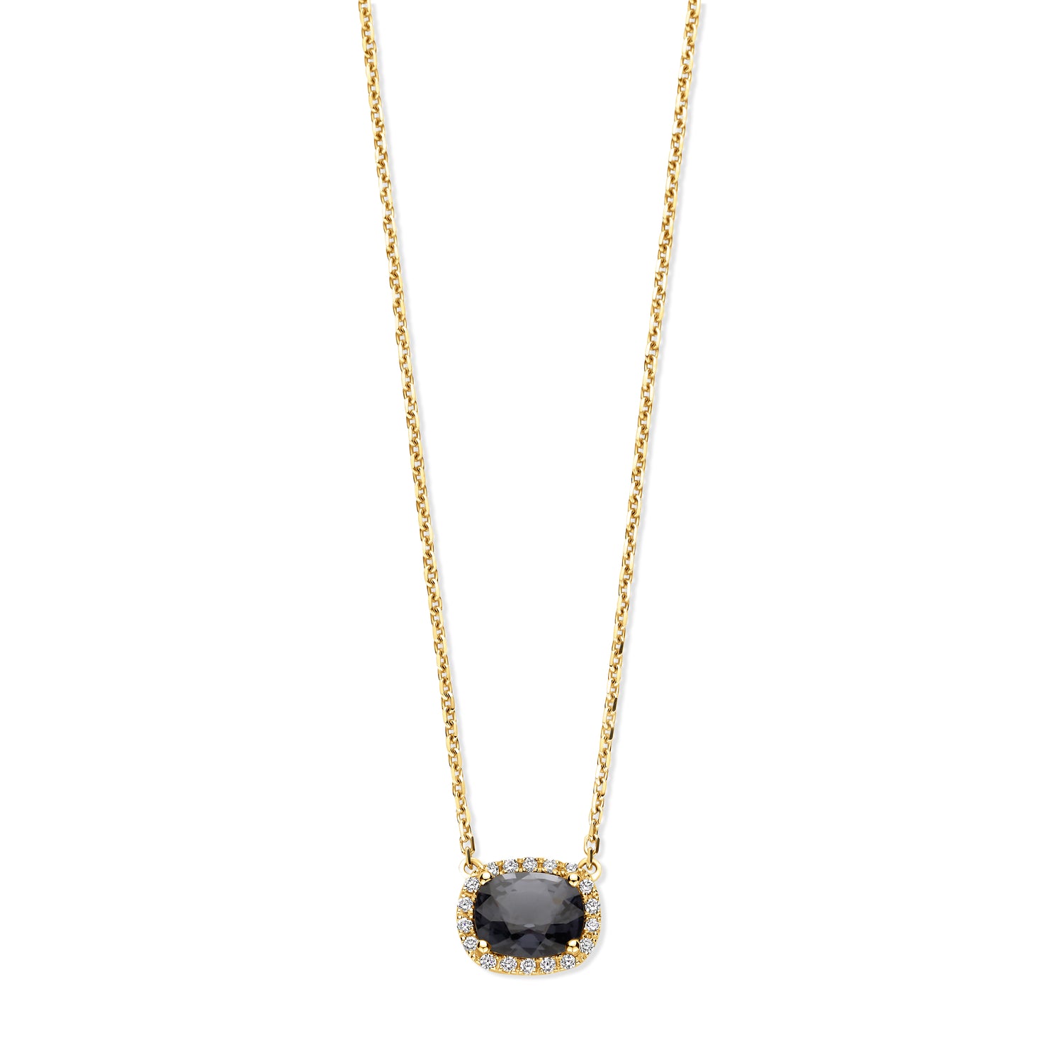 Black Spinel Halo Pendant