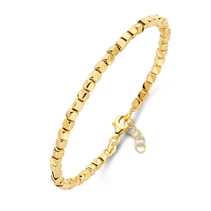 Gold Cube Beaded Bracelet