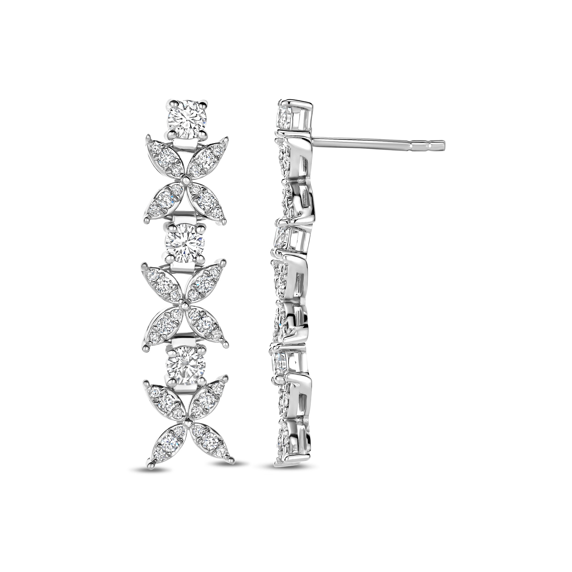 Floral Diamond Earrings