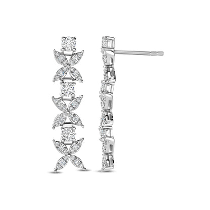 Floral Diamond Earrings