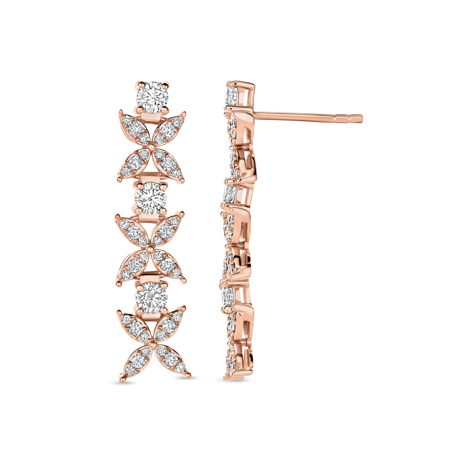 Floral Diamond Earrings