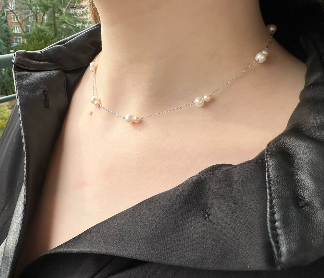Double Pearl Necklace
