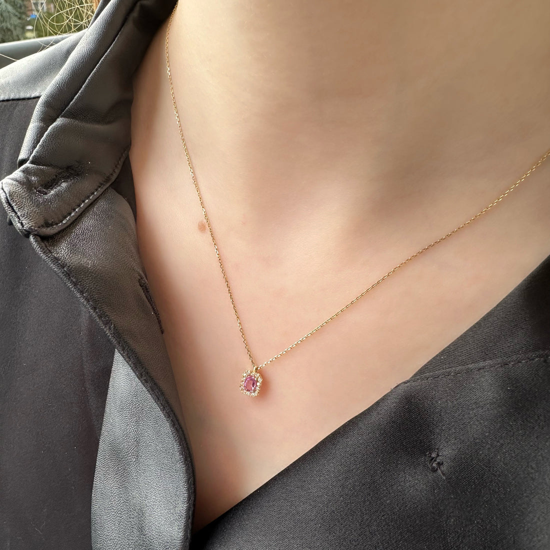 Blush Edge Halo Pendant