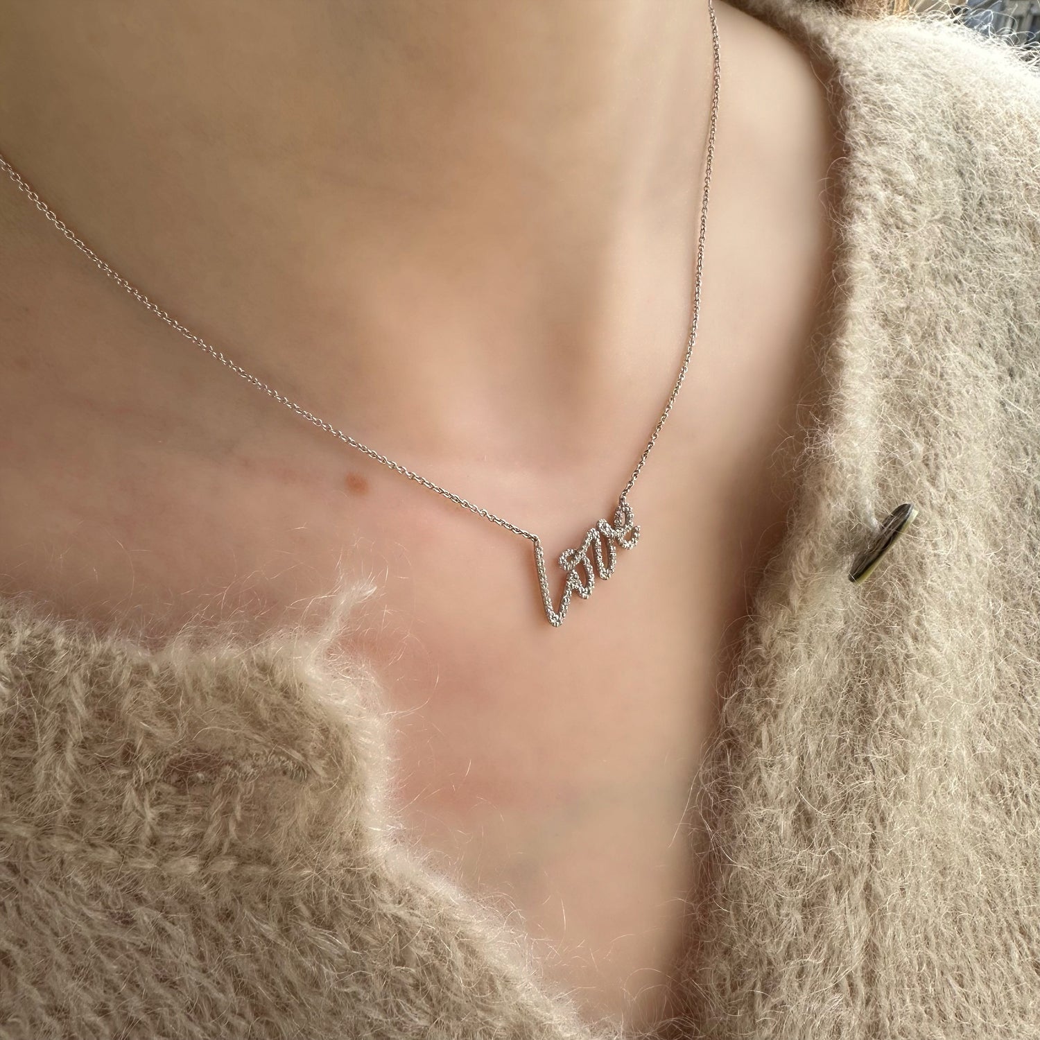 Lab Diamond Love Pendant