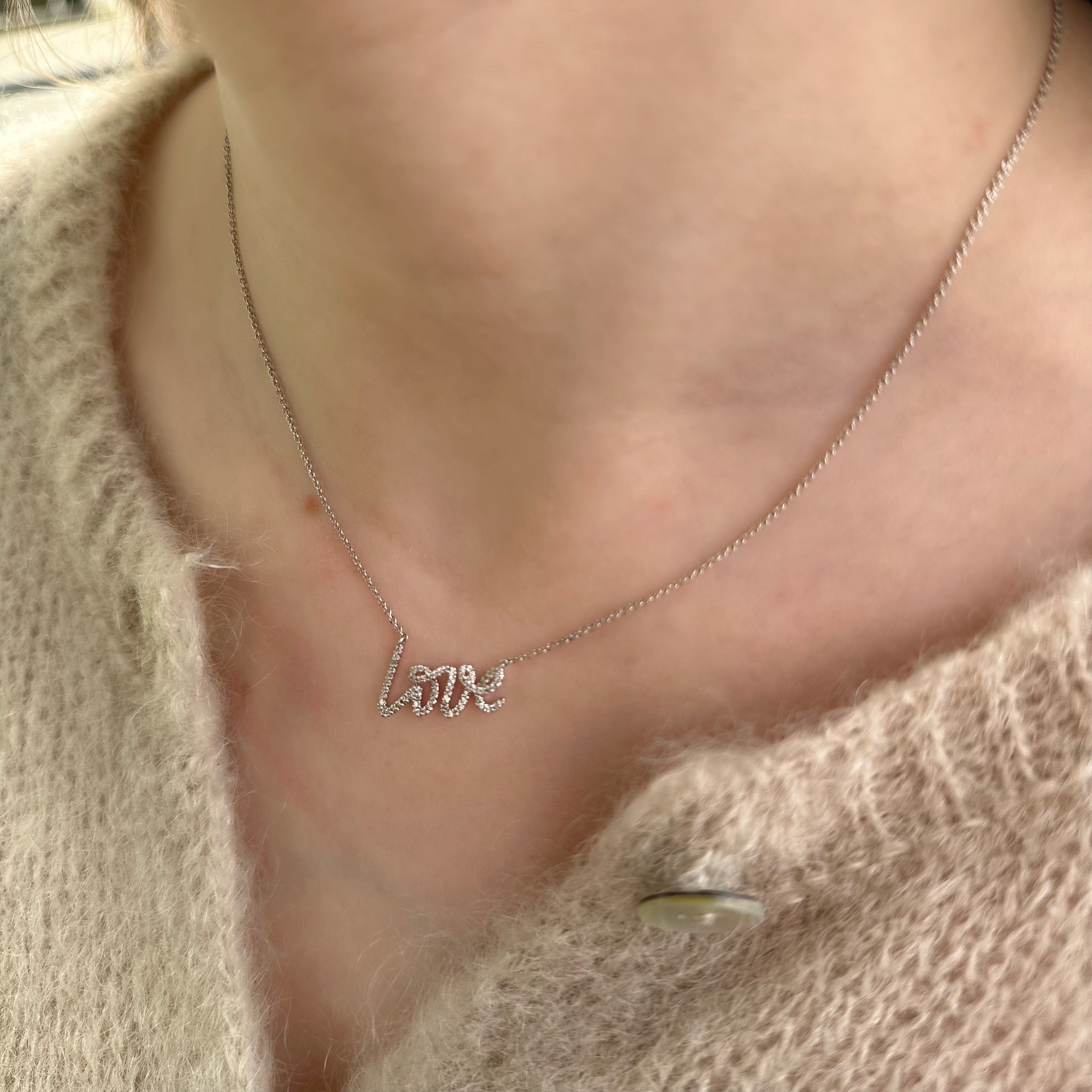 Lab Diamond Love Pendant