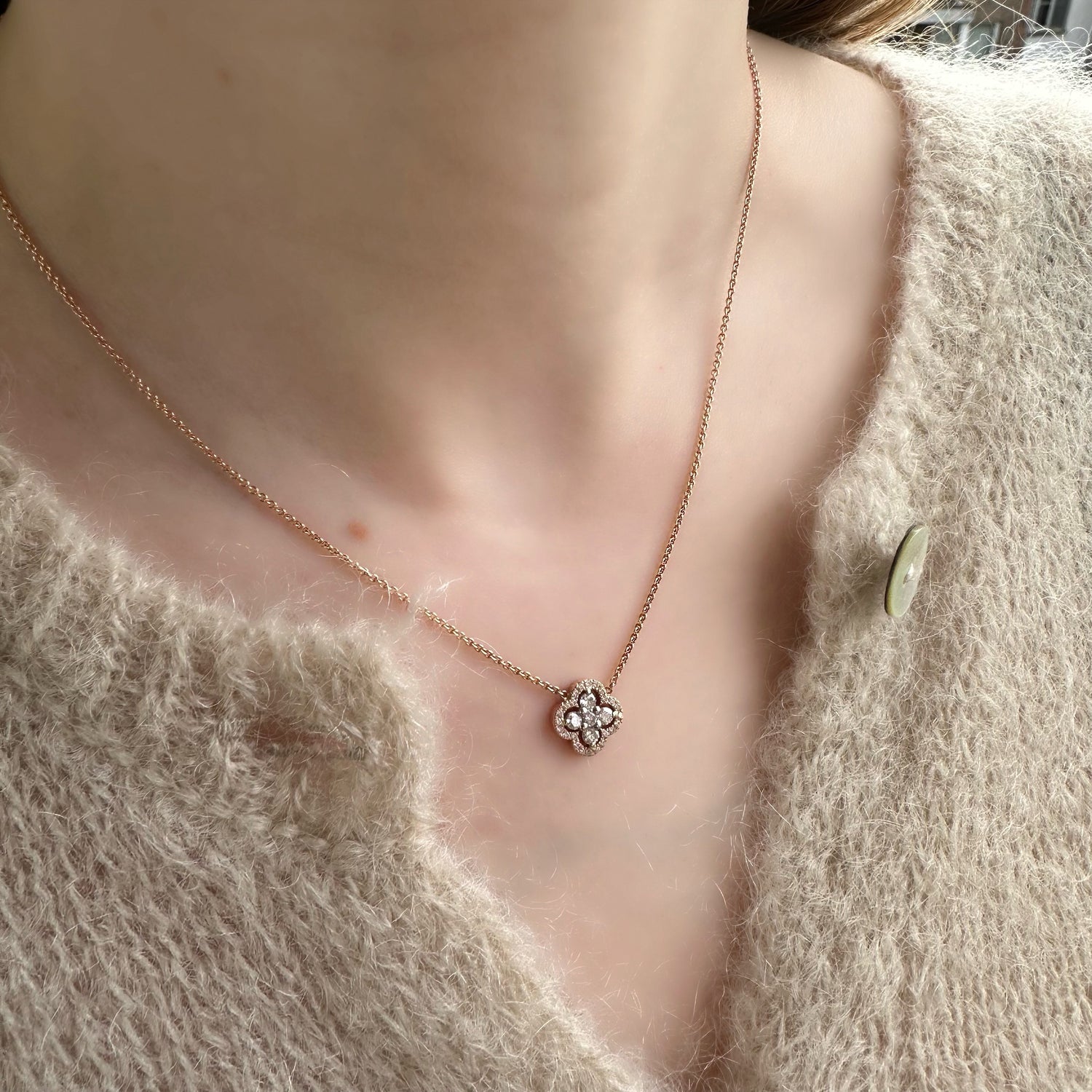 Clover Diamond Pendant