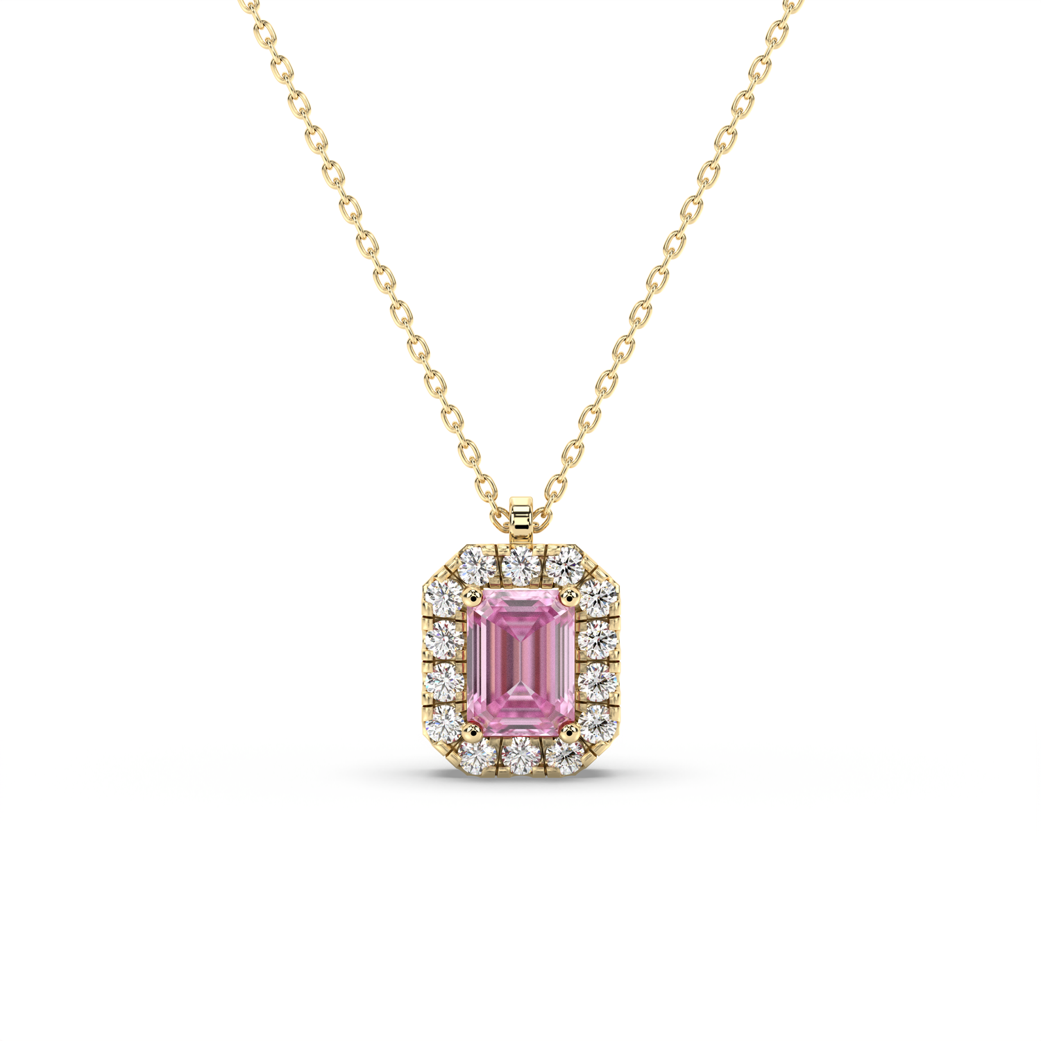 Blush Edge Halo Pendant