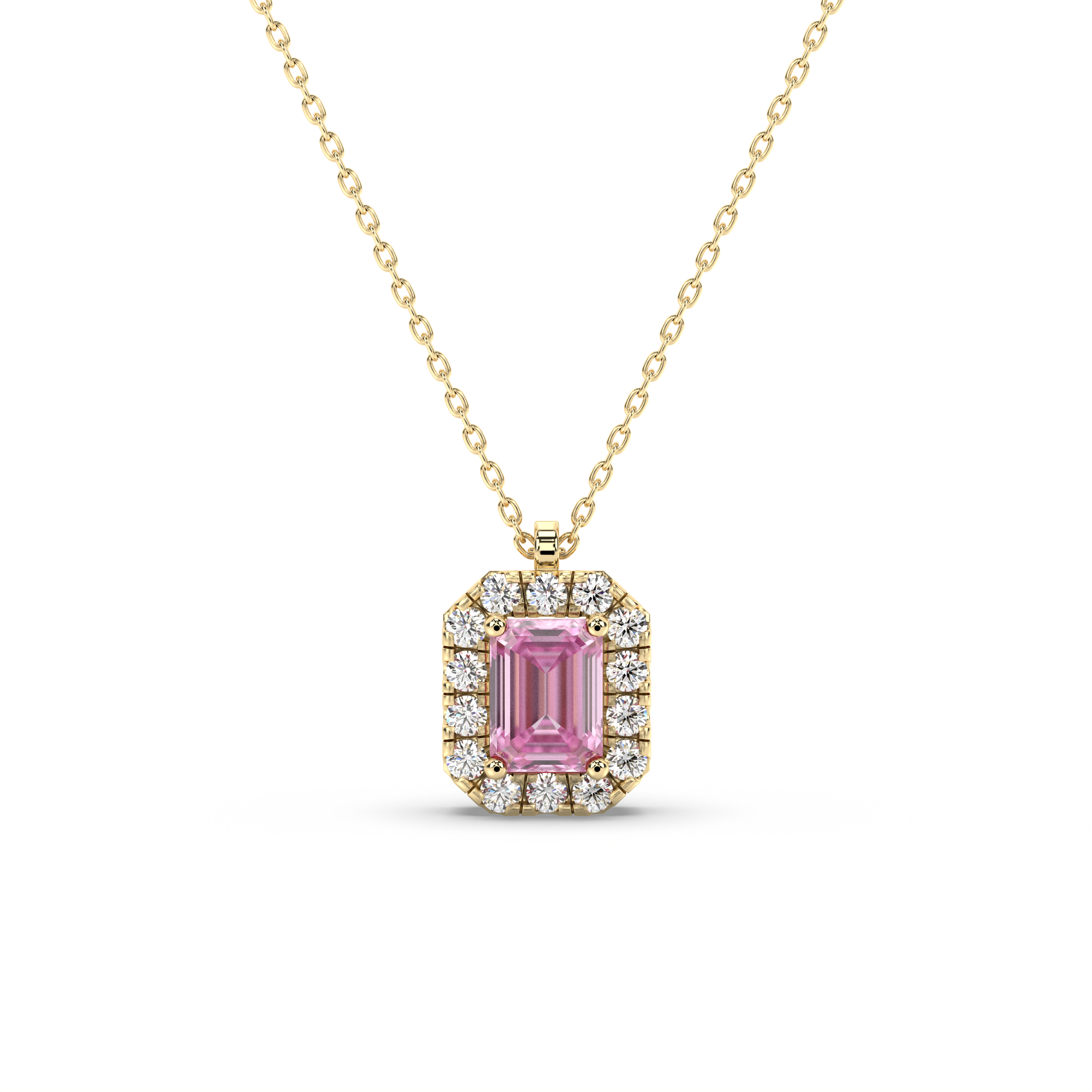 Blush Edge Halo Pendant