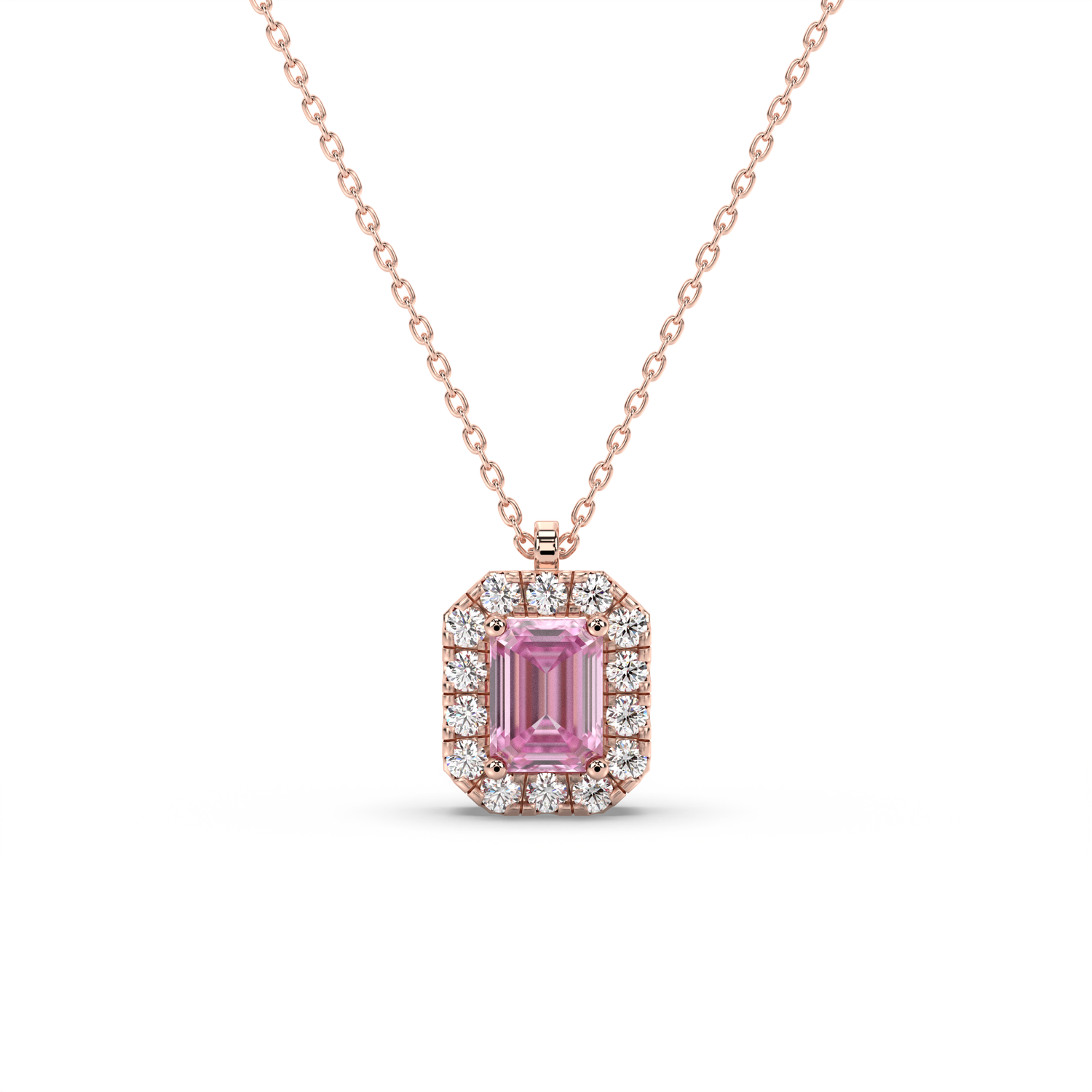 Blush Edge Halo Pendant