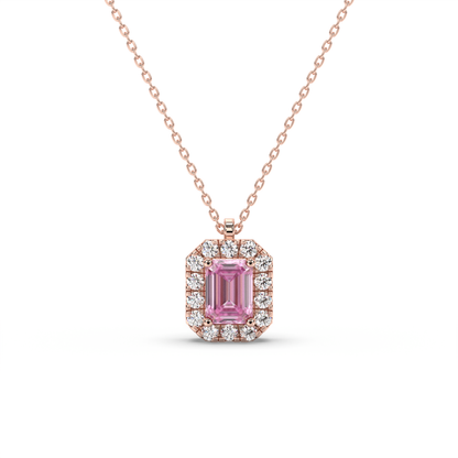 Blush Edge Halo Pendant