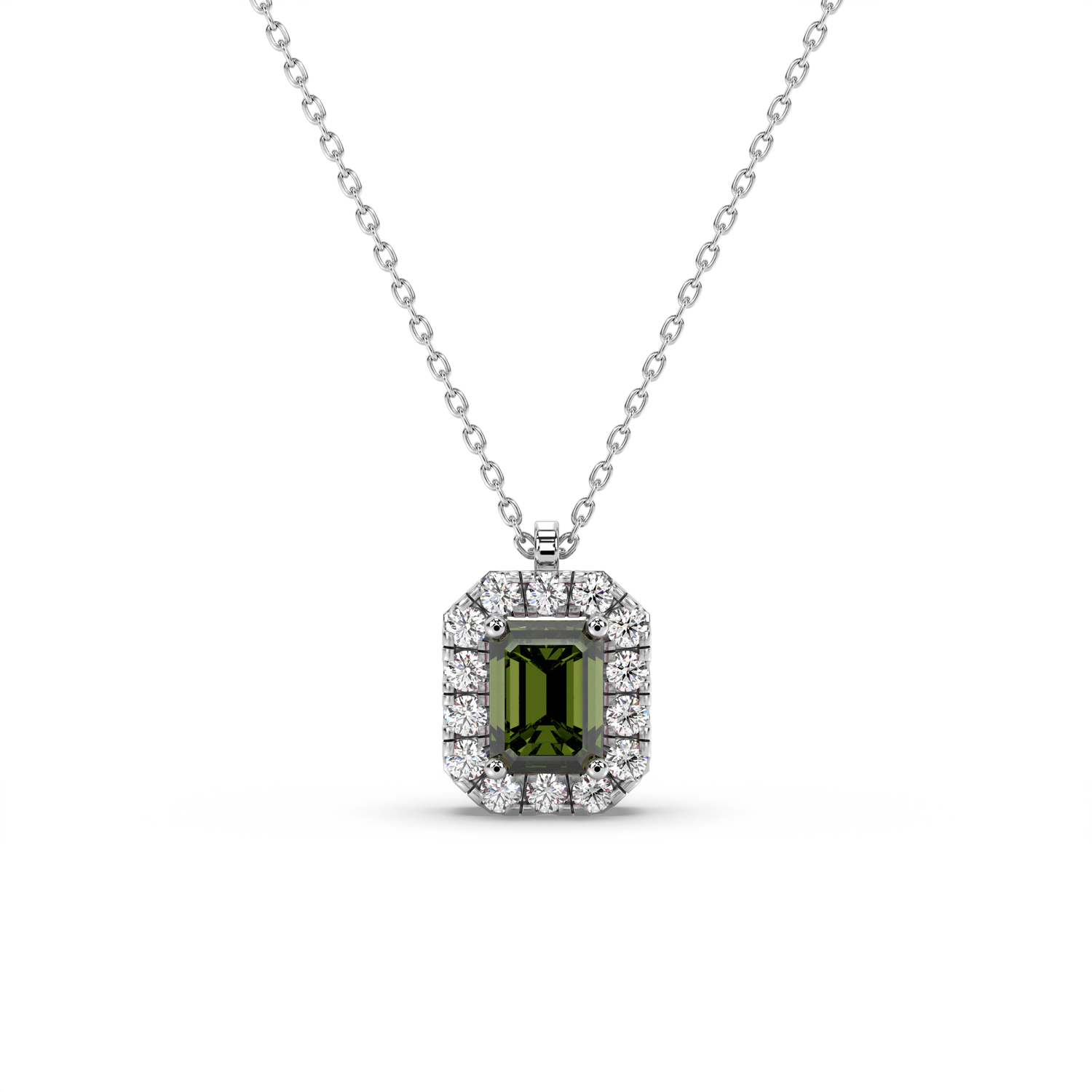 Verdant Edge Halo Pendant