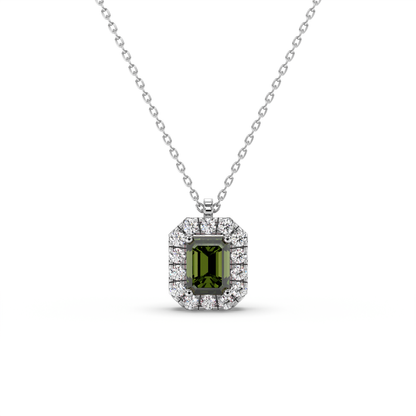 Verdant Edge Halo Pendant