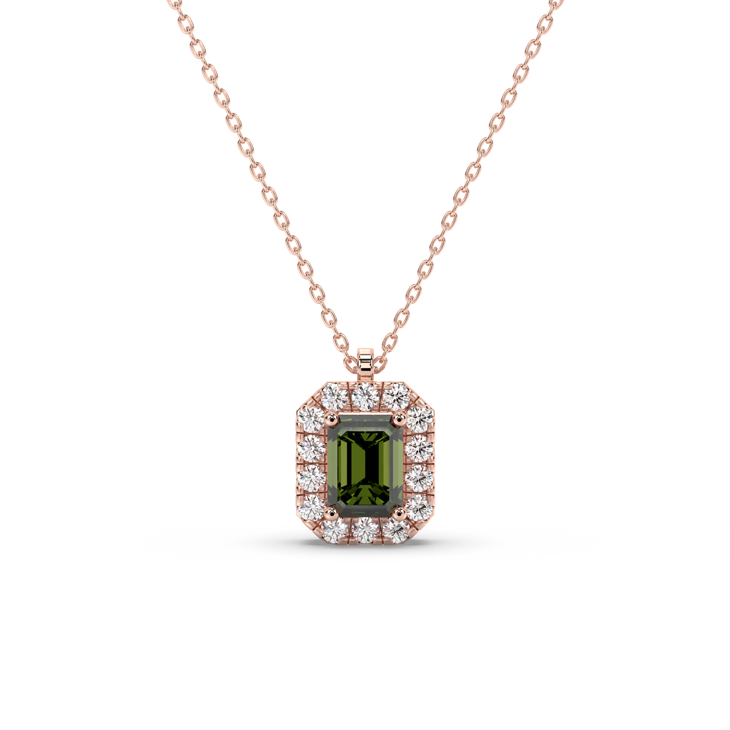 Verdant Edge Halo Pendant
