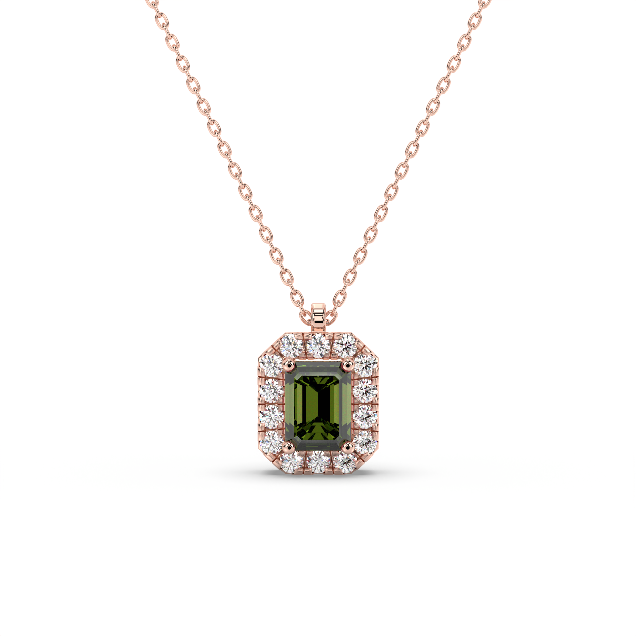 Verdant Edge Halo Pendant