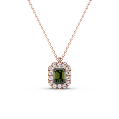 Verdant Edge Halo Pendant