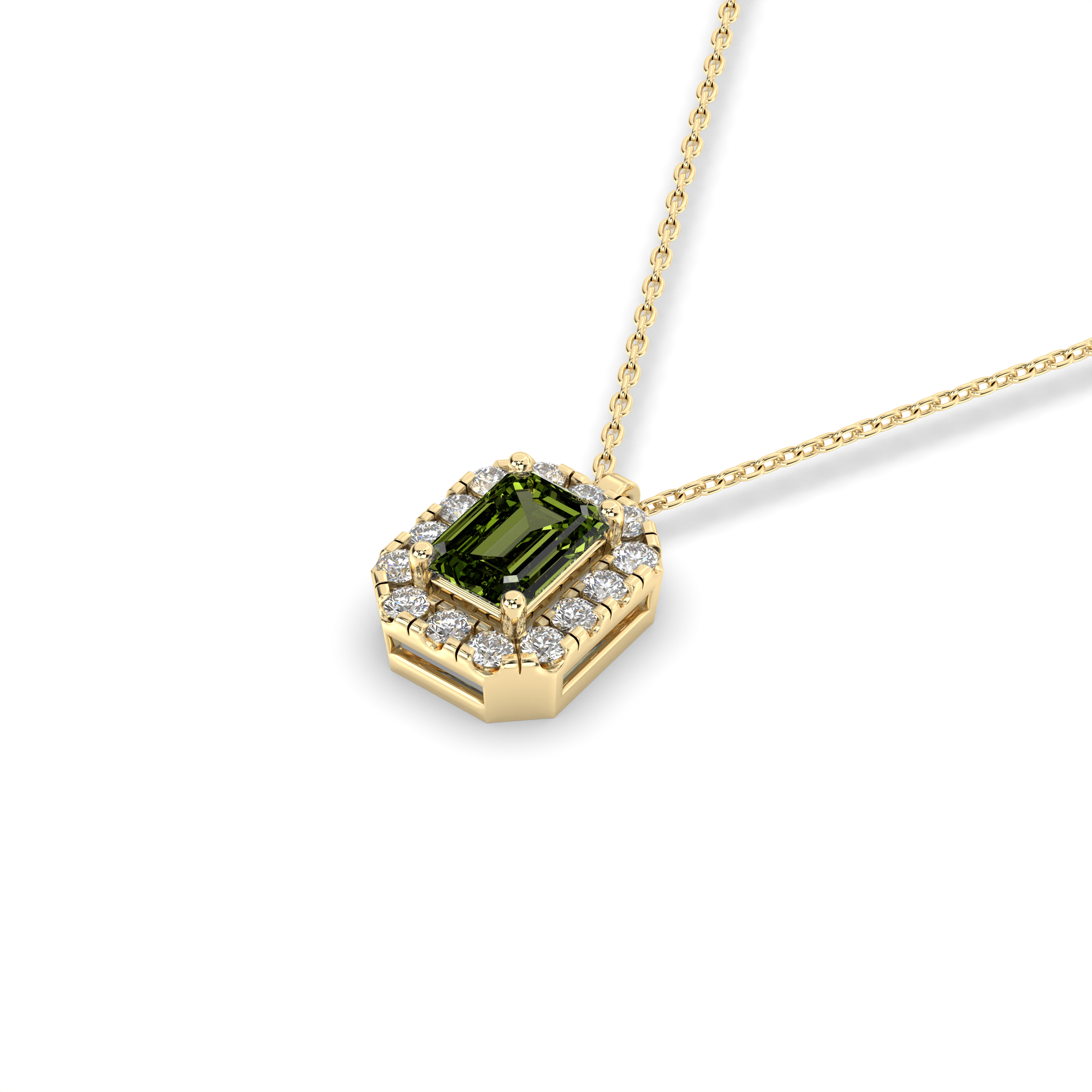 Verdant Edge Halo Pendant