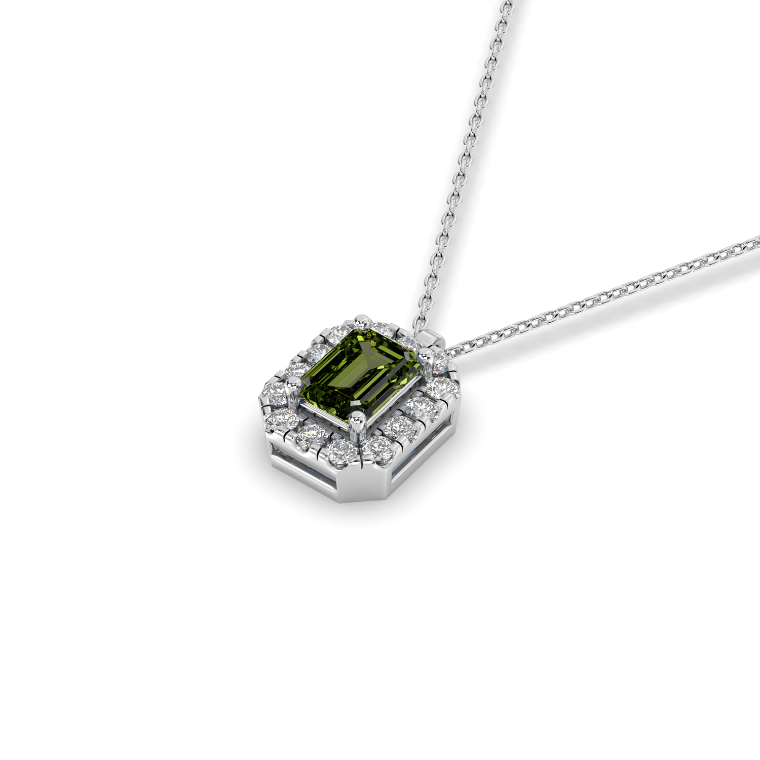 Verdant Edge Halo Pendant