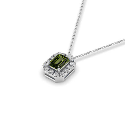 Verdant Edge Halo Pendant