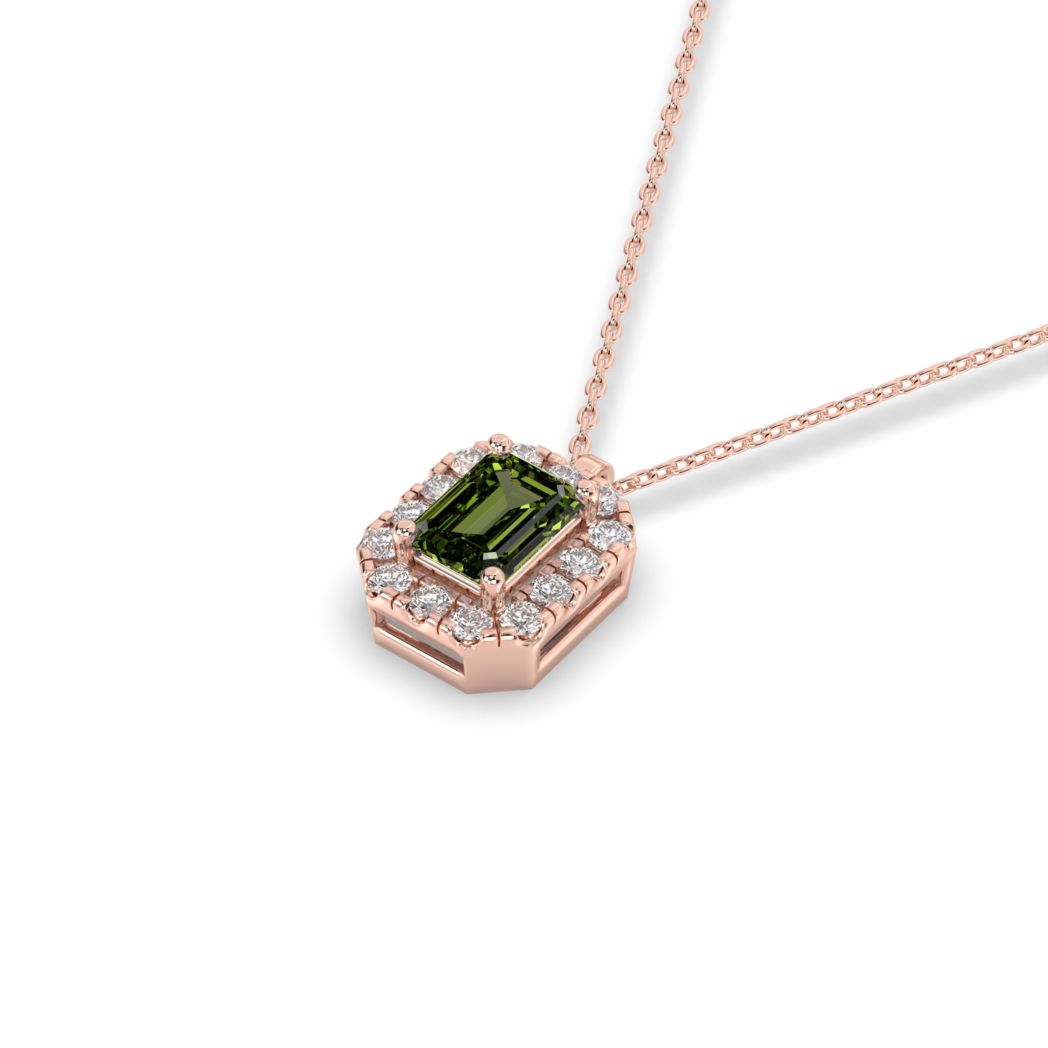 Verdant Edge Halo Pendant