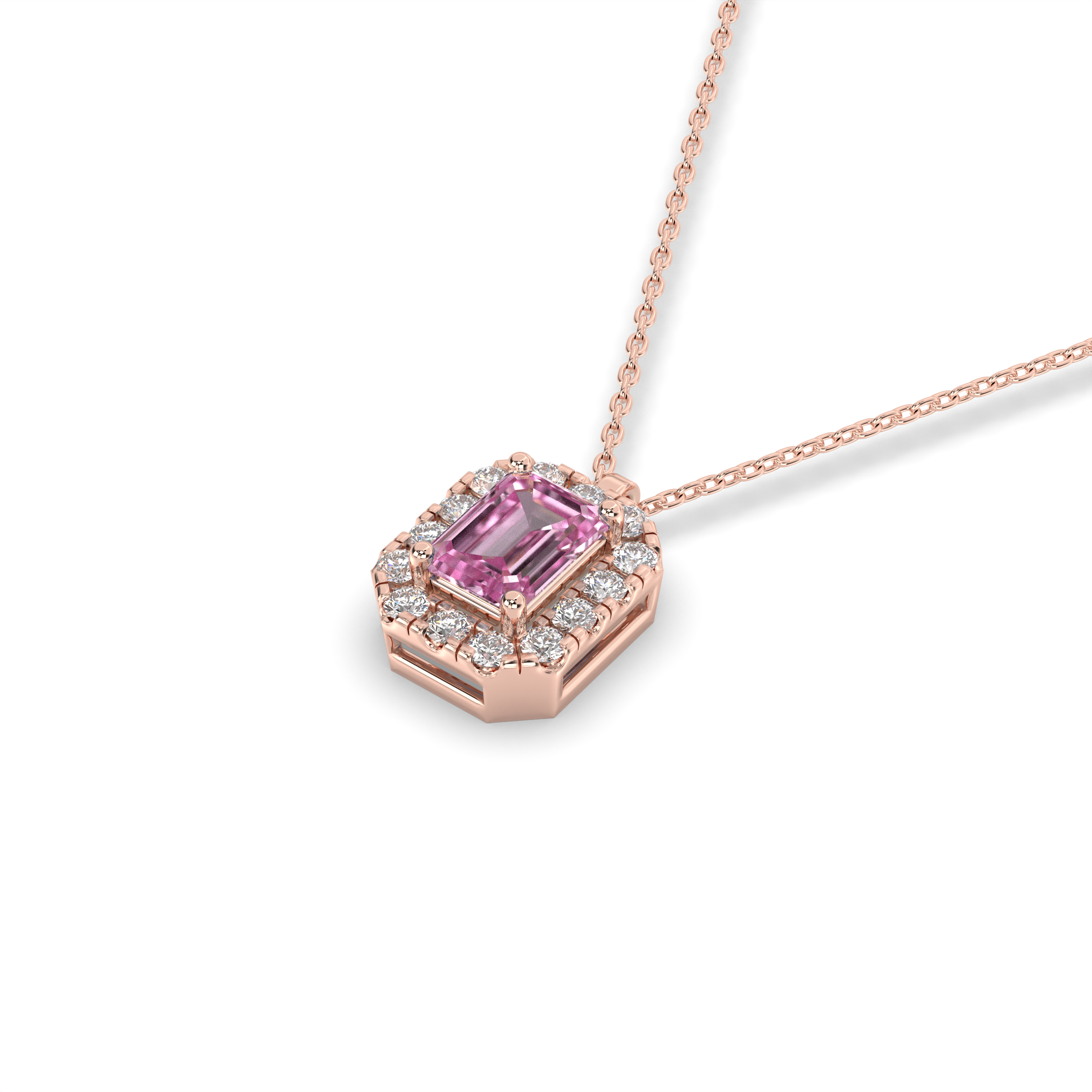 Blush Edge Halo Pendant