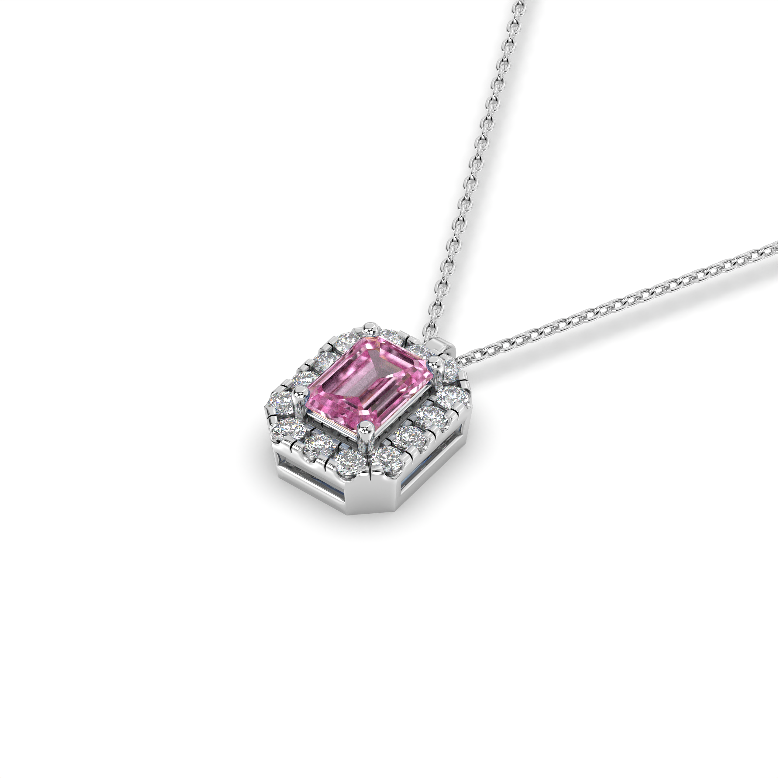 Blush Edge Halo Pendant