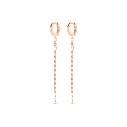 Gold Chain Strand Earrings