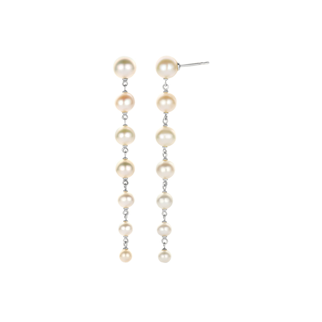Line Pearl Drop Earrings