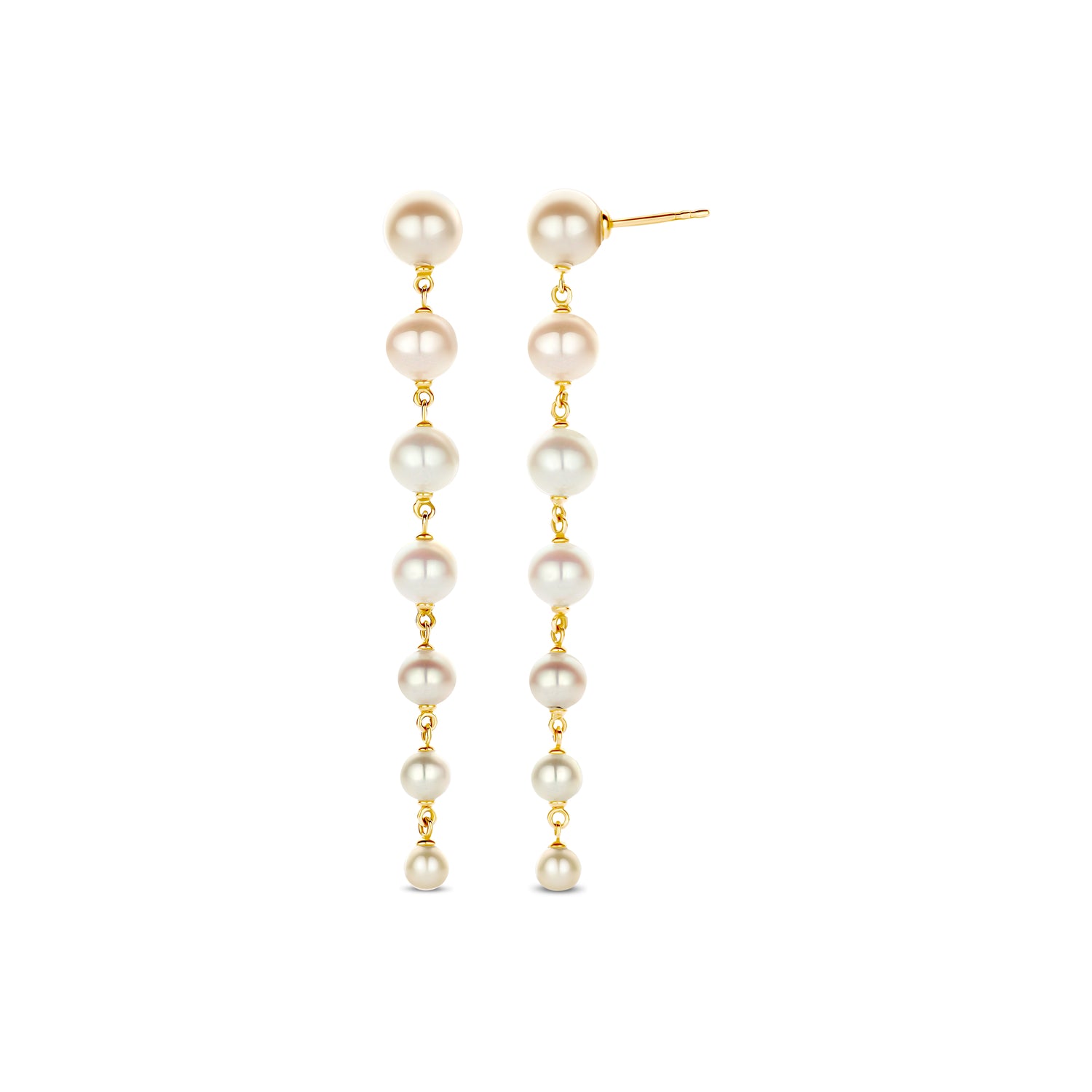 Line Pearl Drop Earrings