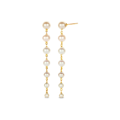 Line Pearl Drop Earrings