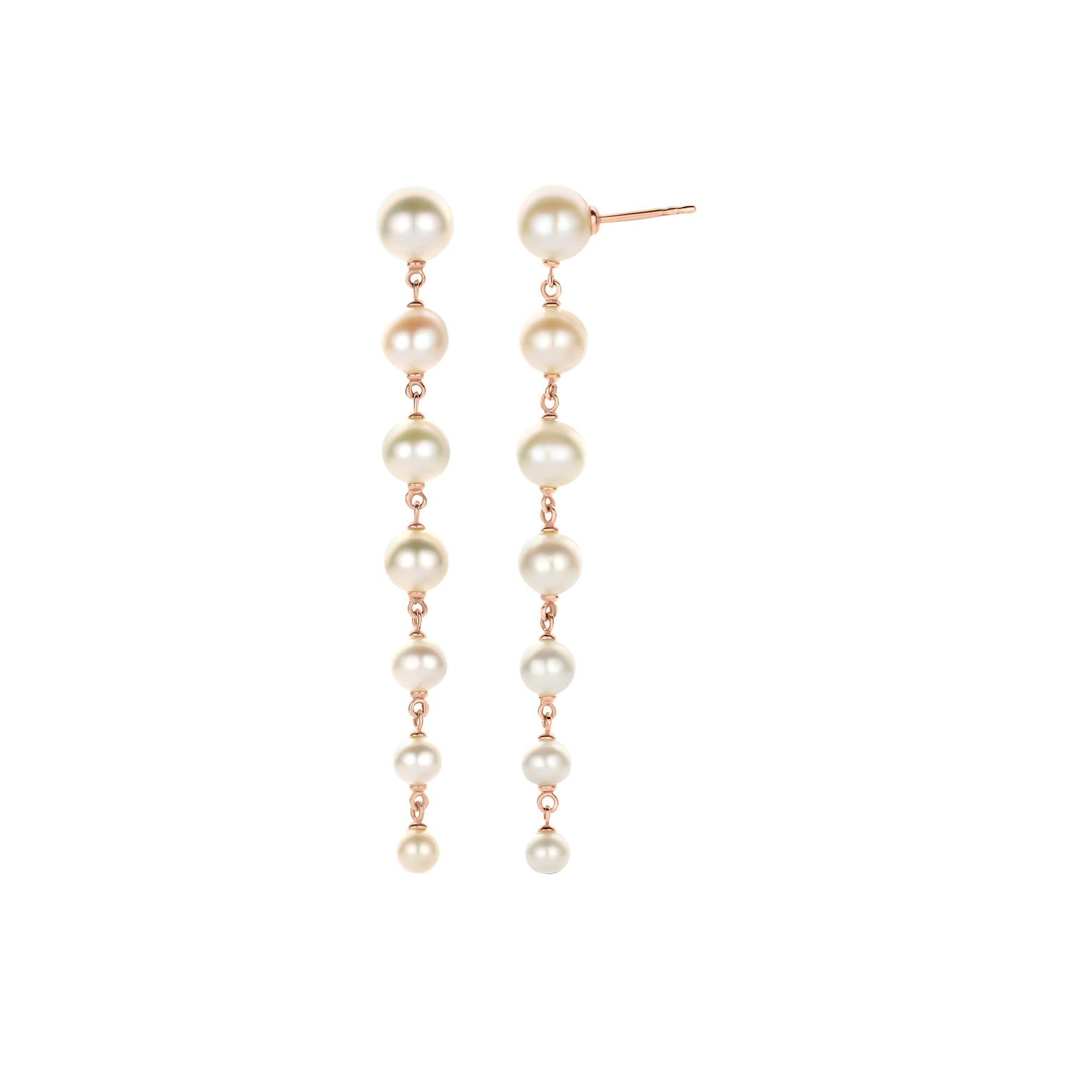 Line Pearl Drop Earrings