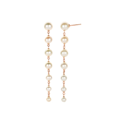 Line Pearl Drop Earrings
