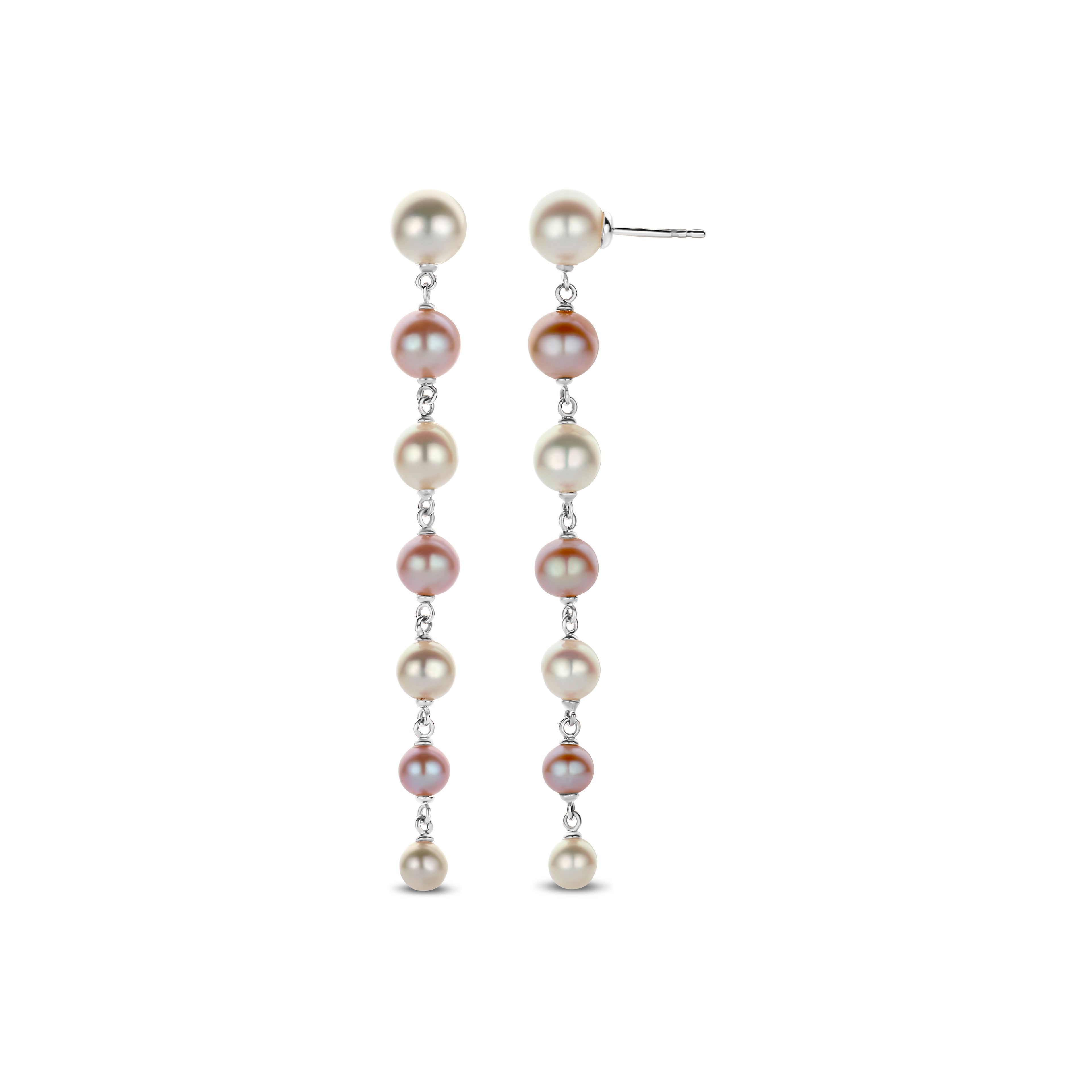 Long Line Mix Pearl Drop Earrings