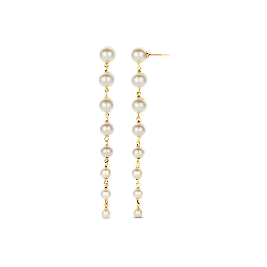 Long Line Pearl Drop Earrings